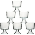 Set of six trifle bowls. 3.75"dia.x4.25"H
