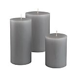 Tupelo Grey Pillar Candles