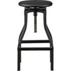Turner Black 24"–30" Barstool.