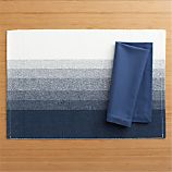 Tye Stripe Placemat and Cotton Lapis Napkin