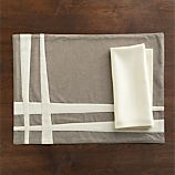 Tyler Placemat and Sateen Ivory Napkin