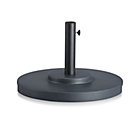 Large Poly Resin Umbrella Stand. Charcoal finish. 66 lbs. (2"dia. shaft for 1.5"dia. pole with adapter, or 1.875"dia. pole without adapter);