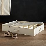 Twill Underbed Divided Storage with Ticking