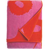 Marimekko Unikko Pink and Red Bath Towel
