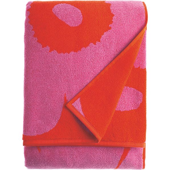UnikkoBathTowelPinkRedS11