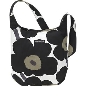 Marimekko Pieni Unikko Clover Black and White Bag