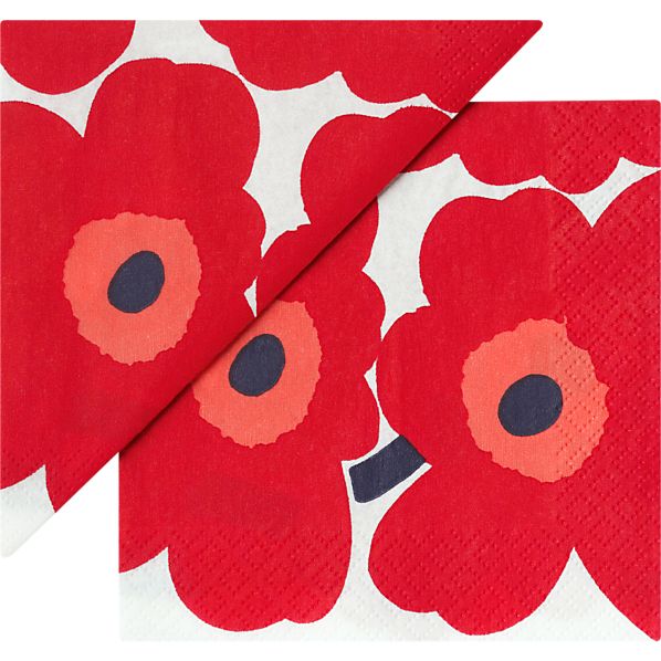 UnikkoPaperNapkinRed9p5S11