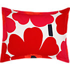 Marimekko Unikko Standard Pillow Sham. Red.