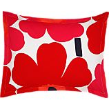 Marimekko Unikko Red Standard Pillow Sham