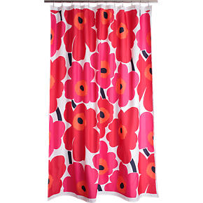 Marimekko Unikko Red Shower Curtain