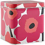 Marimekko Unikko Short Red and Silver Tin Box