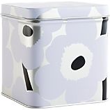 Marimekko Unikko Short White and Silver Tin Box