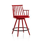 Union Red 24" Swivel Counter Stool with Cushion