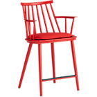 Union Red 24" Counter Stool with Sunbrella® Ribbon Red Cushion.
