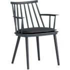 Union Charcoal Dining Arm Chair with Sunbrella® Charcoal Cushion.