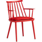 Union Red Dining Arm Chair with Sunbrella® Red Ribbon Cushion.