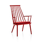 Union Red Lounge Chair with Cushion