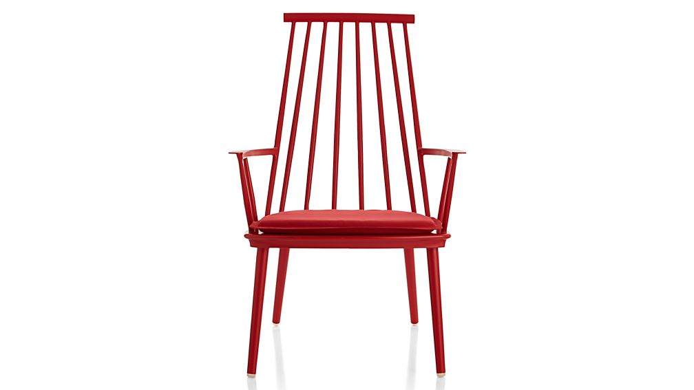 Union Red Lounge Chair in Union Lounge | Crate and Barrel