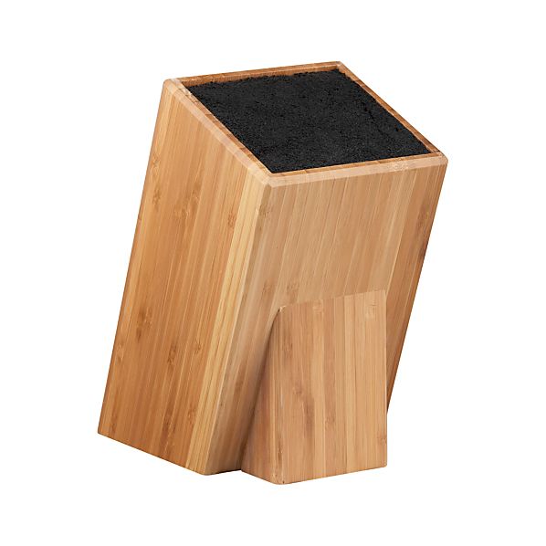 Universal Bamboo Knife Block Crate and Barrel