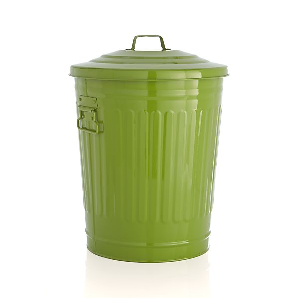 Green Trash Can Crate and Barrel