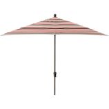 Rectangular Sunbrella® Valencia Stripe Umbrella with Bronze Frame