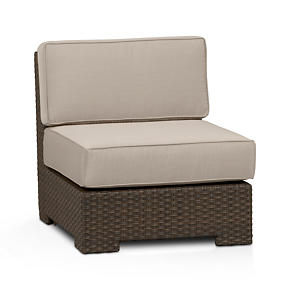 Ventura Modular Armless Chair with Sunbrella® Stone Cushions