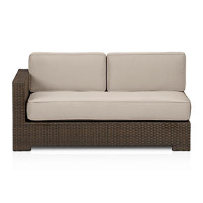 Ventura Modular Left Arm Loveseat with Sunbrella® Stone Cushions