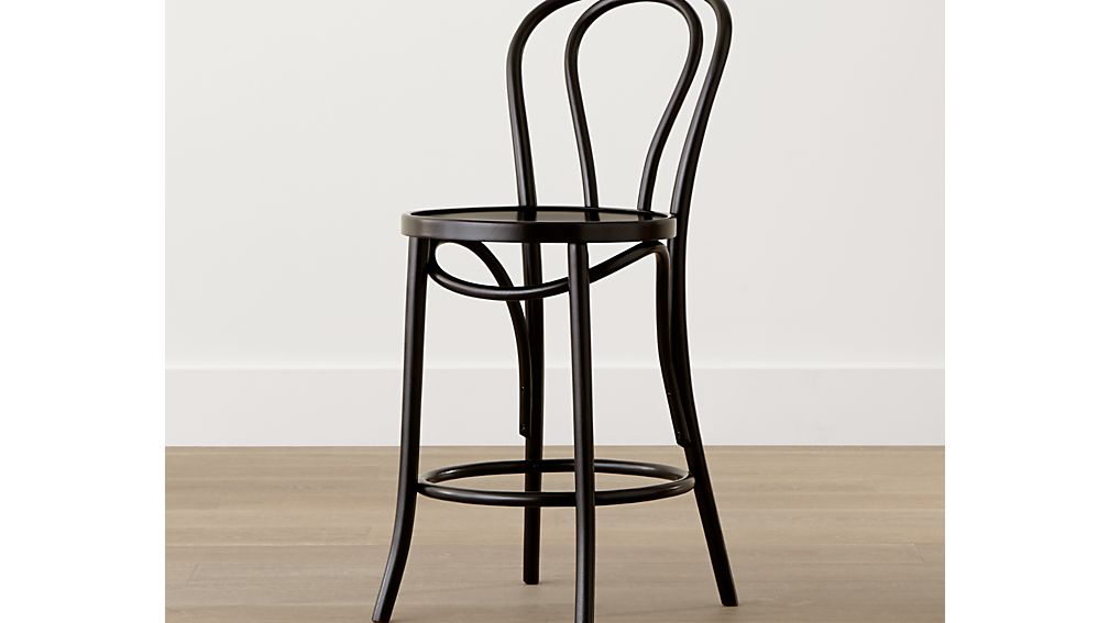 Vienna Black Counter Stool in Bar Stools Crate and Barrel