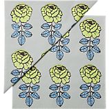 Marimekko Vihkiruusu Green and Blue Paper 4.75" Napkins Set of 20