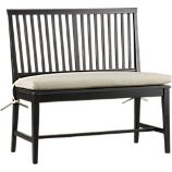 Village Black Armless Bench