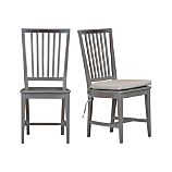 Village Grigio Side Chair and Natural Cushion