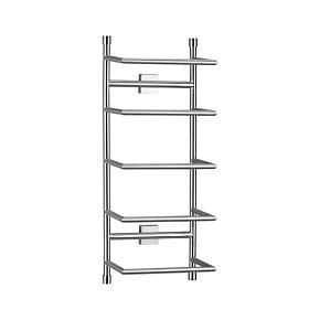 Brushed Steel Wall Mount Towel Rack