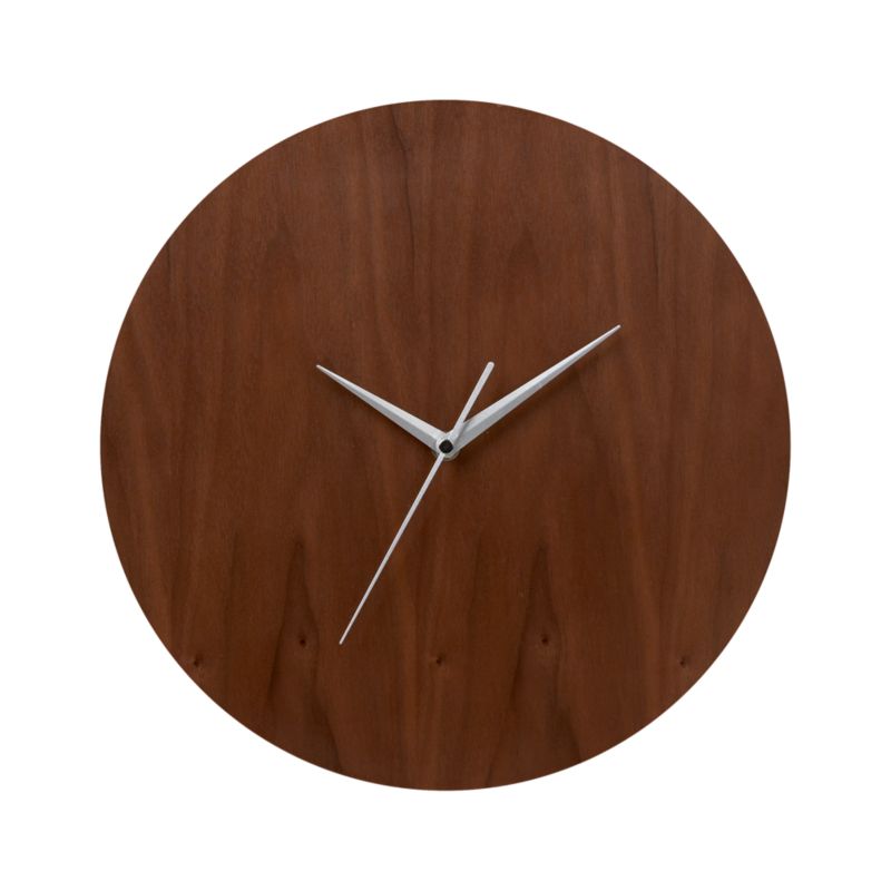 Walnut 13" Wall Clock Crate and Barrel