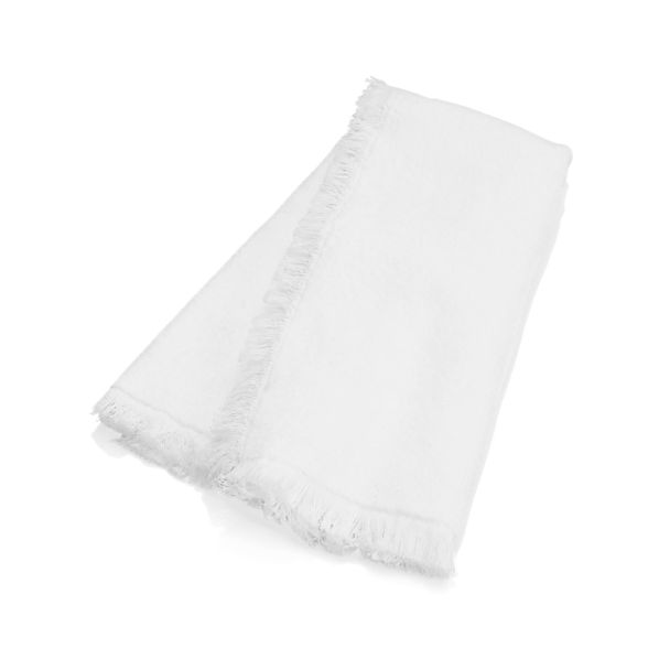 White Fringe Hand Towel Crate and Barrel