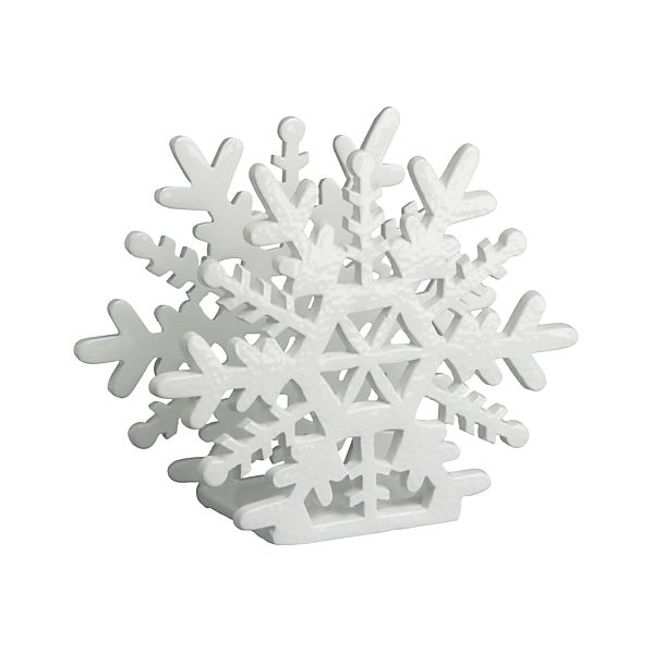 WhiteSnowflkNapkinHldrF10