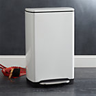 simplehuman ® White Wide Rectangular Step Can. 10-gal. (38-lit.)