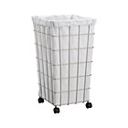Wire Hamper with White Liner.