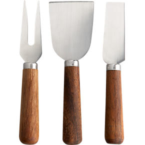 3-Piece Wood-Handled Cheese Tool Set