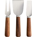 3-Piece Wood-Handled Cheese Tool Set