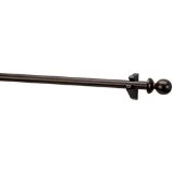 Espresso Wood 1.25"dia.x72" Curtain Rod Set