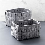 Woven Felt Bin Set of Two