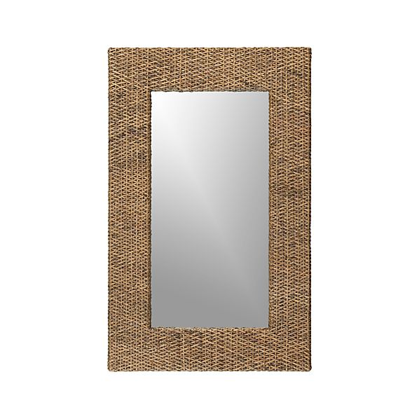 WovenRattanWallMirrorS13