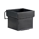 Zinc Square Planter with Rail Hook Set