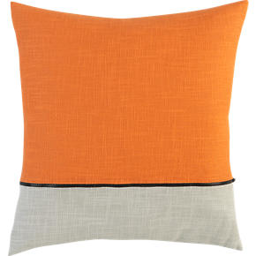 Zipper Orange 18 Pillow