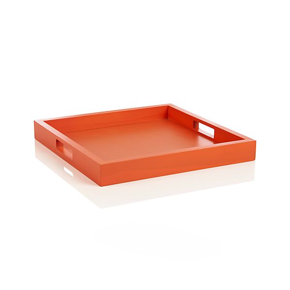 Zuma Orange Tray Crate and Barrel