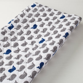 New School Changing Pad Cover (Whales)