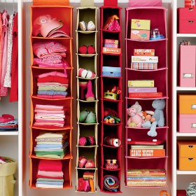 I Think I Canvas Hanging Closet Organizer