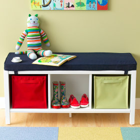 3-Cube Bench (White)
