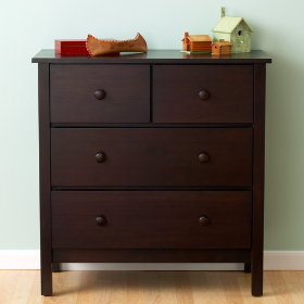 Simple 2-Over-2 Dresser (Espresso)