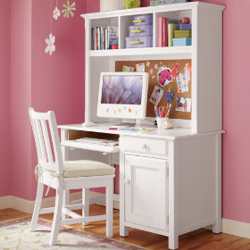 Walden Desk & Hutch (White)